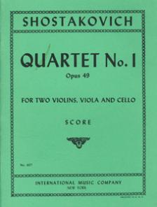Shostakovich String Quartet No. 1 in C major, Opus 49 Mini score