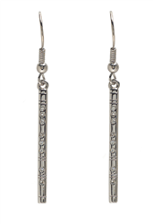 Silver Flute Earrings