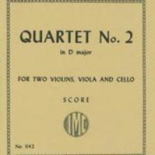 Borodin Miniature Score to Quartet No. 2 in D major