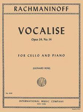 Rachmaninoff Vocalise Opus 34 No 14 for Cello