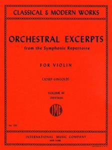 Orchestral Excerpts for Violin Volume 3