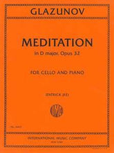 Glazunov Meditation in D major, Opus 32 for Cello