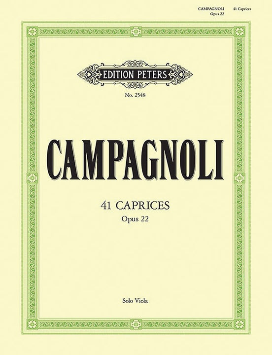 Campagnoli 41 Caprices Op. 22 for Viola