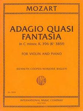 Mozart Adagio Quasi Fantasia, K. 396 for Violin