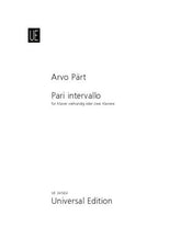 Part Pari intervallo for piano/4 hands or 2 pianos