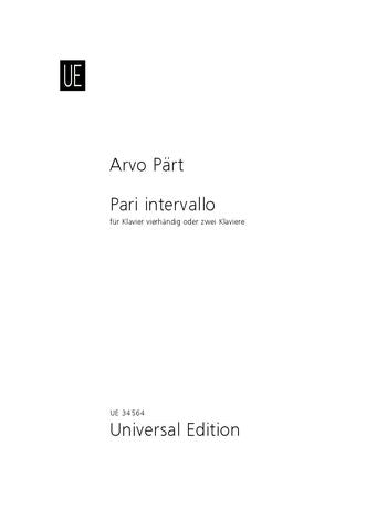 Part Pari intervallo for piano/4 hands or 2 pianos