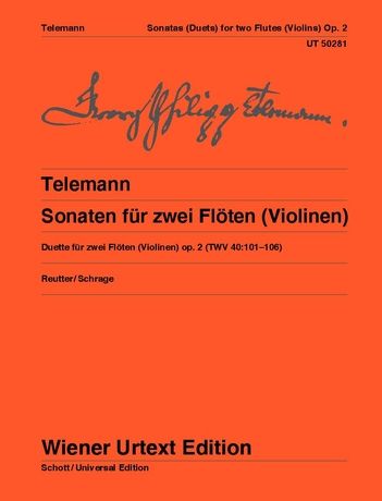 Telemann 6 Sonatas for 2 flutes (or violins) Opus 2