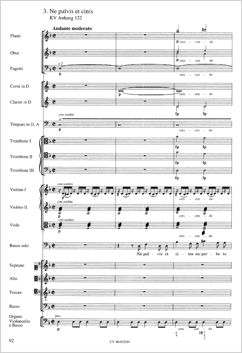 Mozart 3 Sacred Hymns from the Incidental Music for Thamos, King of Egypt K 345