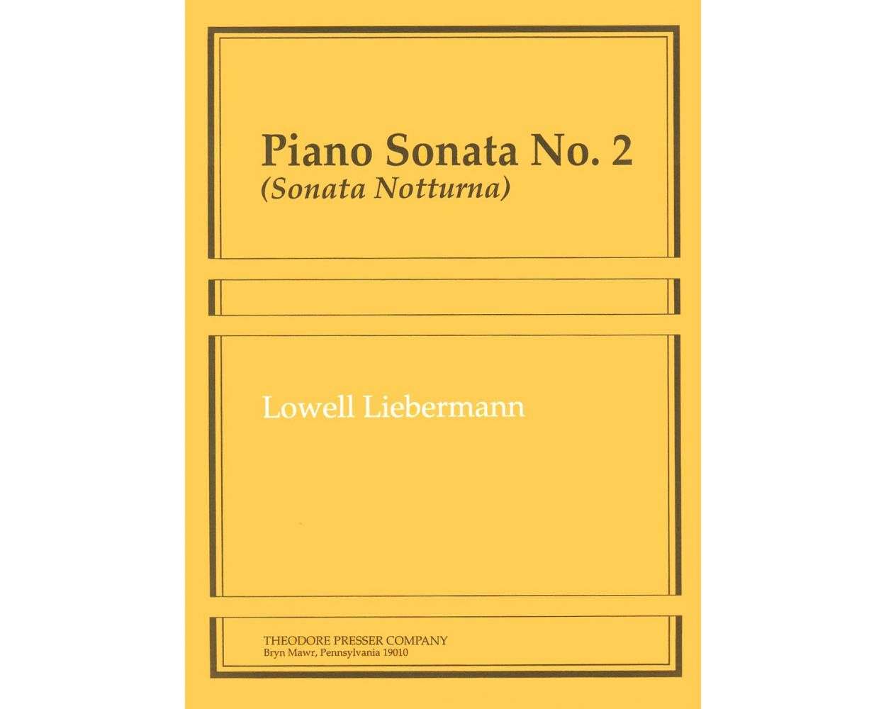 Liebermann Piano Sonata No. 2 "Sonata Notturna"