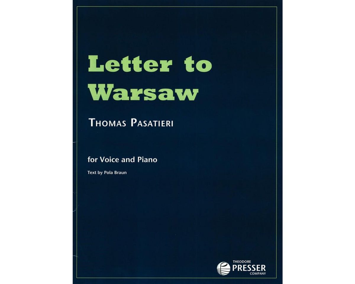 Pasatieri: Letter to Warsaw vocal score