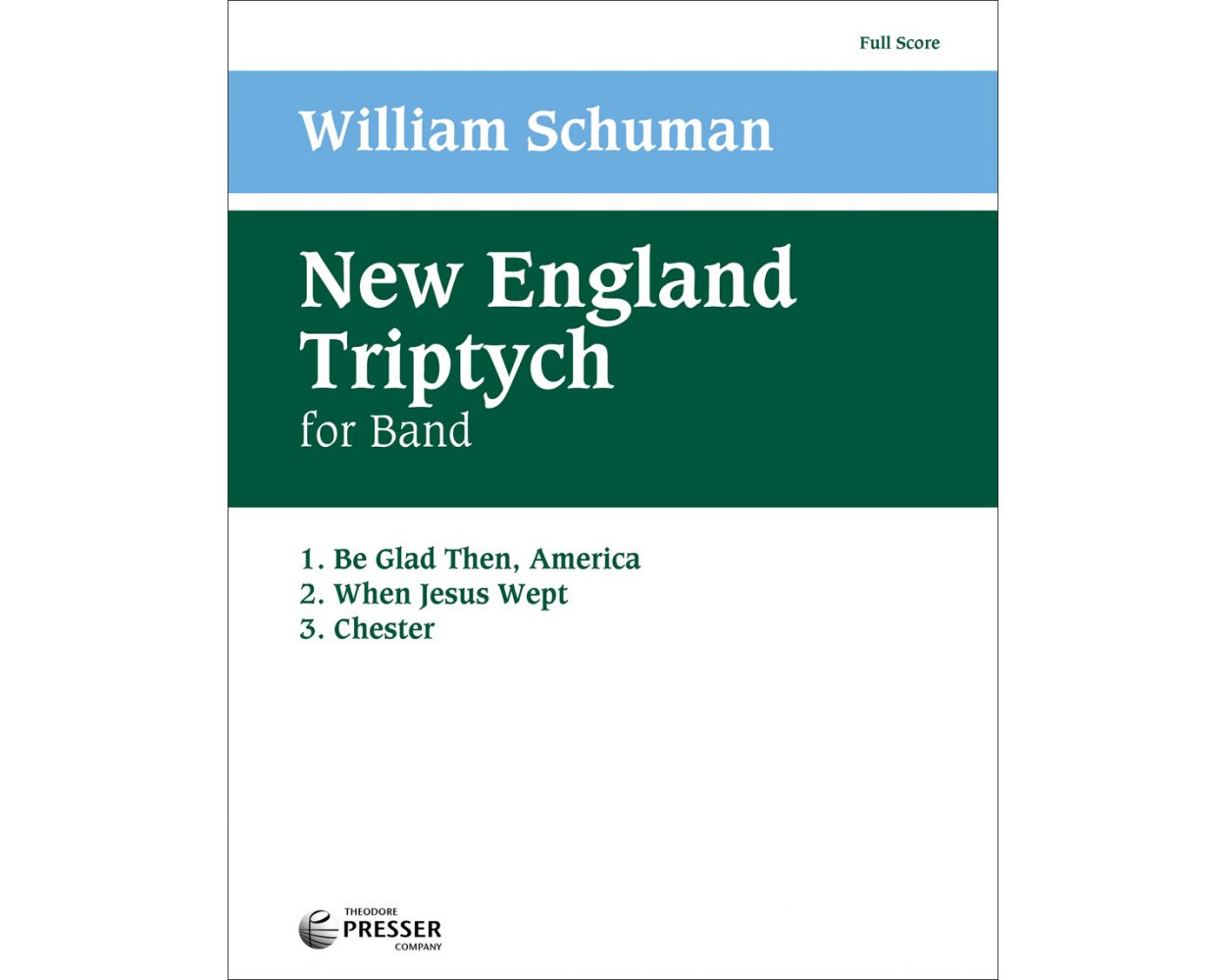 Schuman New England Triptych for Band - Score