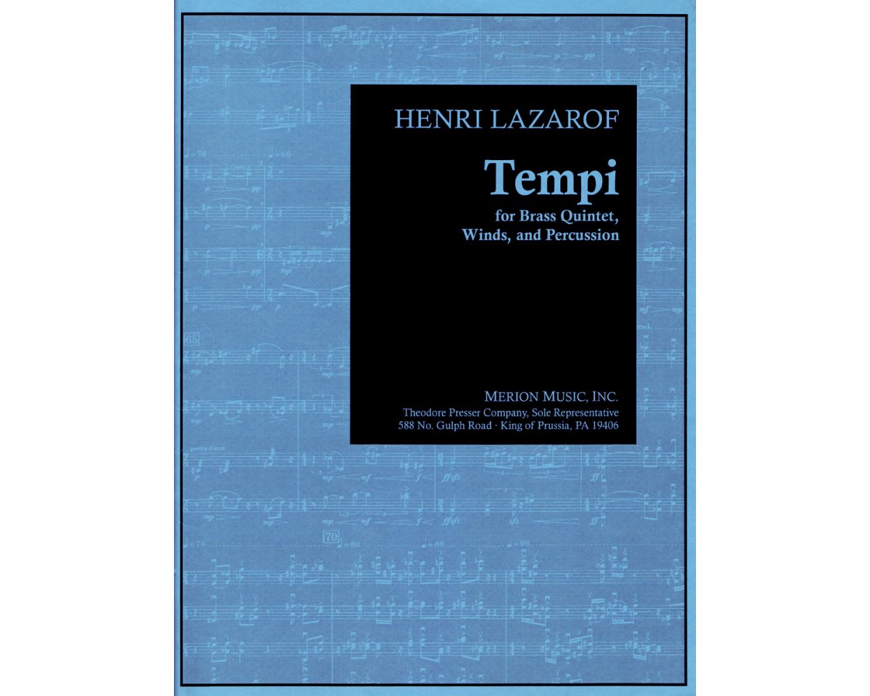 Lazarof: Tempi