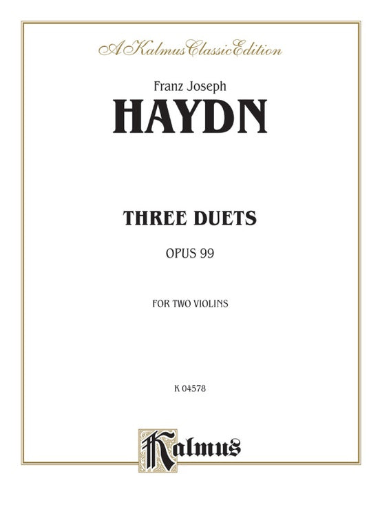 Haydn Three Duets, Op. 99