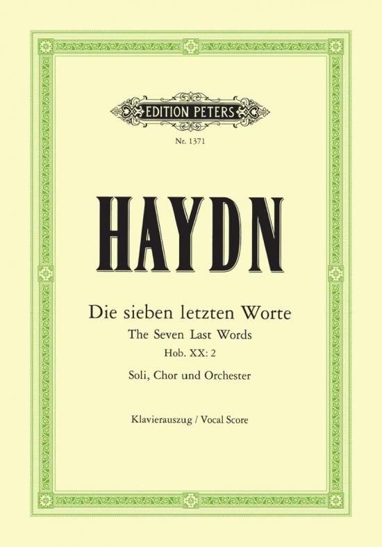 Haydn Seven Last Words - Vocal Score