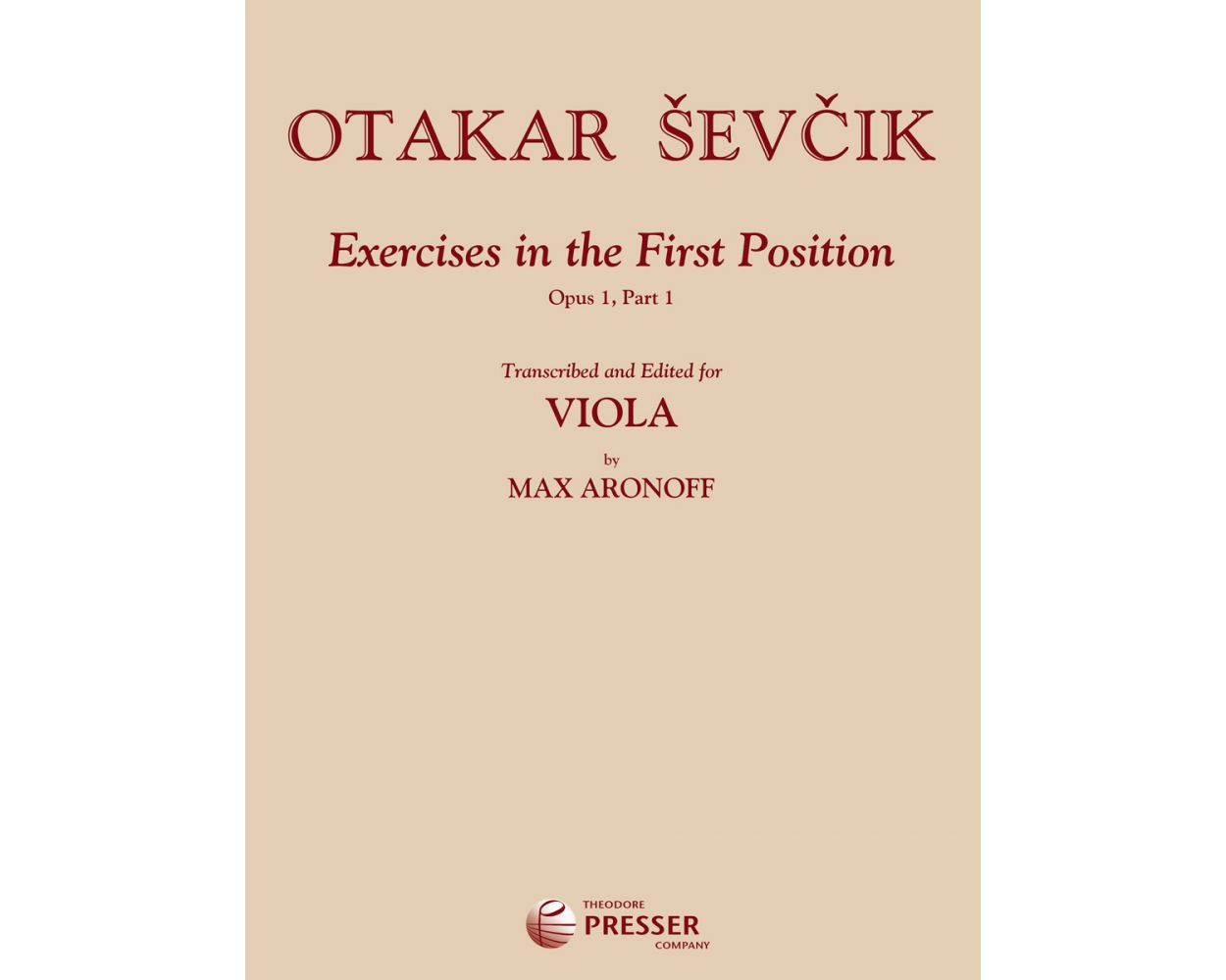 Sevcik Exercises In The First Position for Viola Op. 1, Part 1