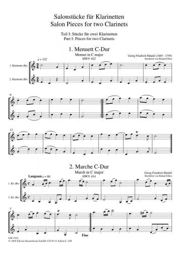 Salon Pieces for 2 to 4 Clarinets