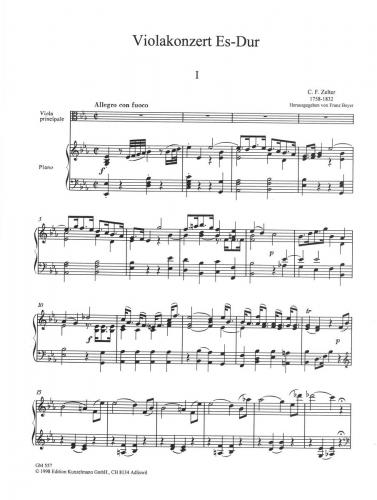 Zelter Viola Concerto in Eb Major