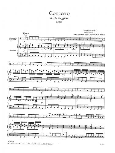 Vivaldi Cello Concerto in C Major RV399