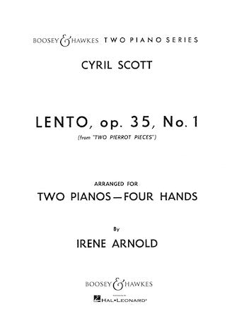 Scott Lento Op. 35 No. 1 (from Two Pierrot Pieces)
