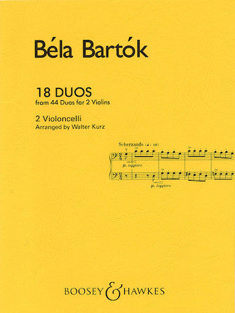 Bartok 18 Duos (from 44 Duos for 2 Violins) for 2 Cellos
