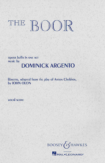 Argento The Boor Vocal Score
