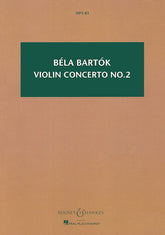 Bartok Violin Concerto No. 2 Study Score