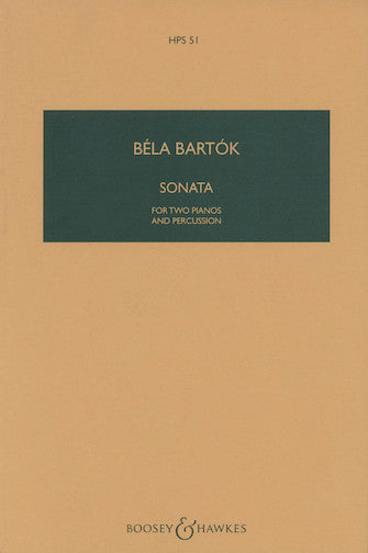 Bartok Sonata for Two Pianos and Percussion Study Score