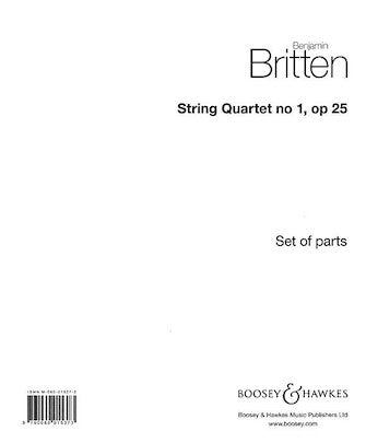 Britten String Quartet No. 1, Op. 25 in D Major