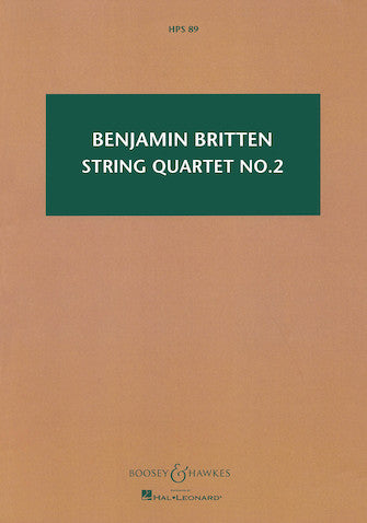 Britten String Quartet No. 2, Op. 36 Study Score