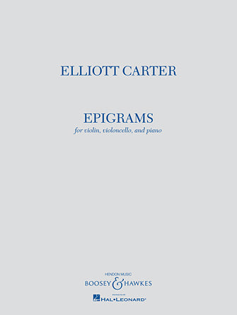 Epigrams - Violin, Violoncello, And Piano - Playing Score