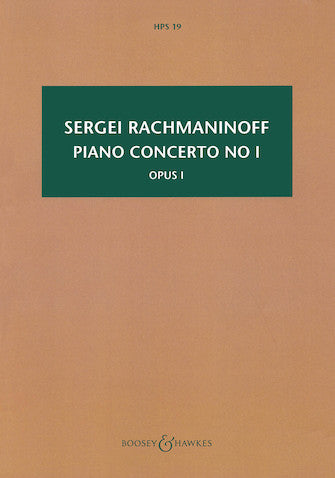 Rachmaninoff Piano Concerto No. 1 F Sharp Minor, Op. 1 Study Score (hps 19)