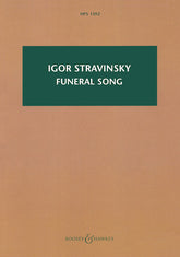 Stravinsky Funeral Song, Op. 5 for Orchestra - Study Score