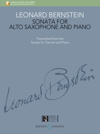 Bernstein Sonata for Alto Sax and Piano - Transcribed from the Clarinet Sonata