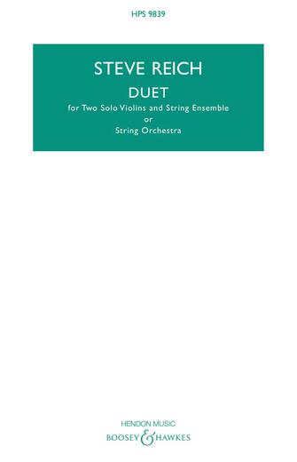 Duet For Two Violins And String Ensemble - Study Score
