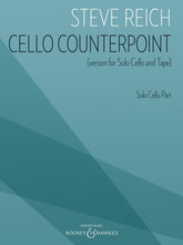 Reich Cello Counterpoint (Version for Solo Cello and Tape) Solo Cello Part