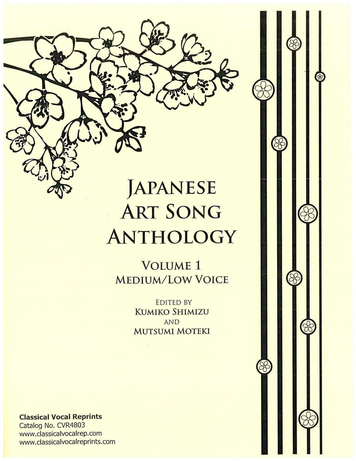 Japanese Art Song Anthology, Volume 1 Medium - Low Voice