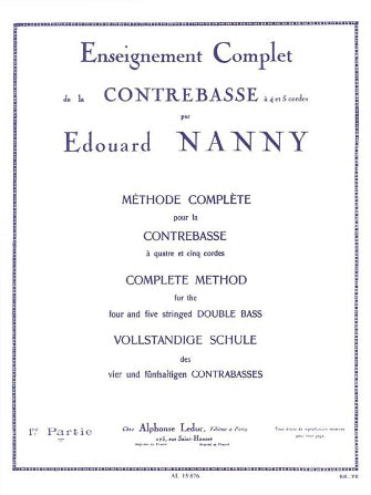 Nanny Complete Method for the Four and Five-Stringed Double Bass