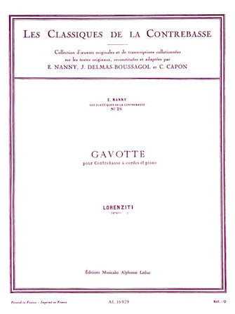 Lorenziti Gavotte - Les Classiques de la Contrebasse