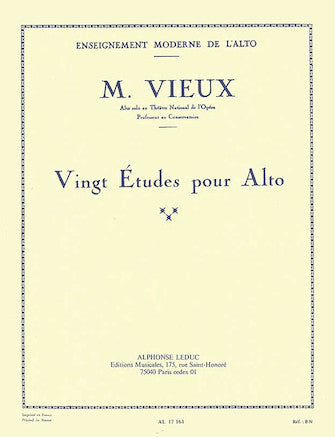Vieux Vingt tudes pour Alto [Twenty Studies for Viola]