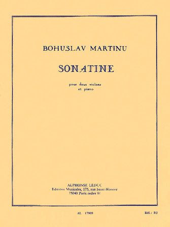 Martinu Sonatina for Two Violins and Piano