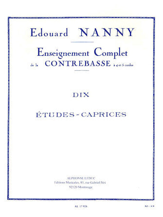 Nanny Dix Etudes-Caprices pour Contrebasse