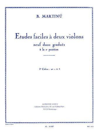 Martinu Etudes 2 violins vol 1