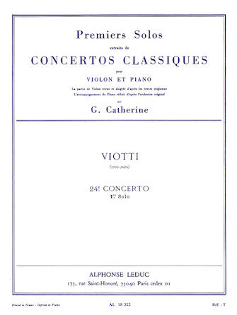 Premier Solos Concertos Classiques - Concerto No. 24, Solo No. 1