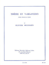 Messiaen Theme et Variations pour Violon et Piano