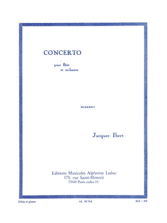 Ibert Concerto - for Flute and Piano