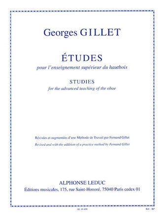 Gillet Etudes pour l'Enseignement Superieur du Hautbois