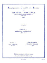 Oubradous Complete Method for Bassoon Volume 2 Scales and Exercises, 2nd Part