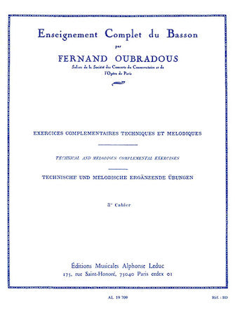 Oubradous Technical and Melodious Complemental Exercises Volume 3