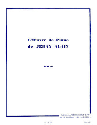 Alain Oeuvre De Piano Volume 2