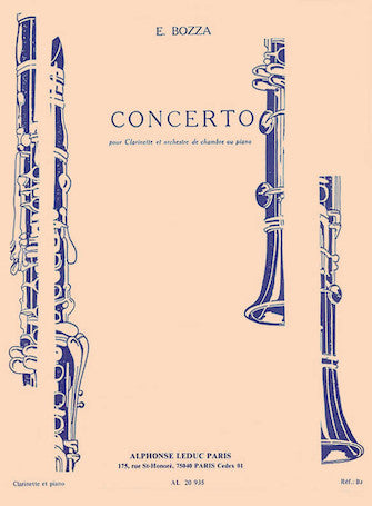 Bozza Concerto Pour Clarinette Et Orchestre De Chambre Ou Piano